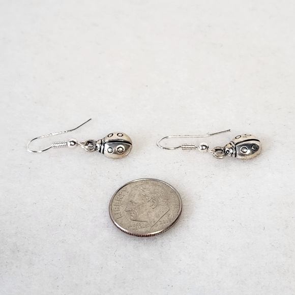 Lucky You Leaf Gold And Silver Metal Lady Bug Necklace & Earring Set - Picture 6 of 8